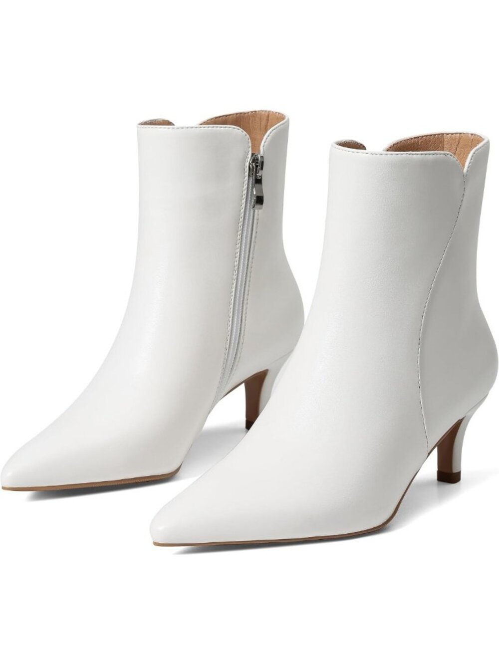Chic Pointed Toe Kitten Heel Ankle Boots for Women - Stylish Dress Booties